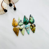 Large Mixed Teardrop Mixed Turquoise, Set of 8 Background