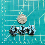 Large Sky Blue Freeform Yungai Turquoise, Set of 6 Dimensions