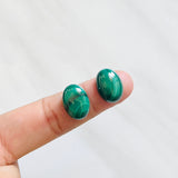 12x16mm Oval Malachite, Set of 1