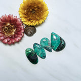 Large Sea Green Mixed Crescent Lake Variscite, Set of 4 Background