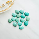 10x14 mm Oval Green Egyptian, Set of 2