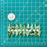 Medium Sea Green Shield Yungai Turquoise, Set of 18 Dimensions