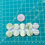 Medium Lime Green Round Green Serpentine Serpentine, Set of 10 Dimensions