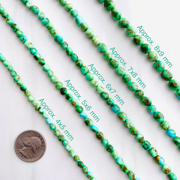 Sonoran Lime Turquoise Smooth Nugget Beads