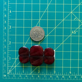 Medium Red Half Moon Rosarita, Set of 6 Dimensions