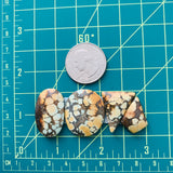 Large Royal Orange Mixed Treasure Mountain Turquoise, Set of 4 Dimensions