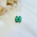 Large Sea Green Oval Treasure Mountain Turquoise, Set of 2 Background