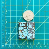Large Sky Blue Bar Yungai Turquoise, Set of 2 Dimensions