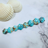 Medium Sky Blue Hexagon Yungai Turquoise, Set of 8 Background