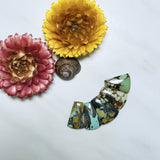 Medium Mixed Petal Mixed Turquoise, Set of 5 Background