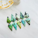 Large Mixed Shield Mixed Turquoise, Set of 10 Background