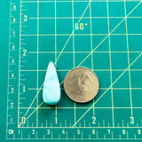 Large Sky Blue Teardrop Sleeping Beauty Turquoise Dimensions
