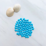 5x7mm Oval Sleeping Beauty Turquoise Cabochons, Set of 4