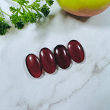 Medium Red Oval Rosarita, Set of 4 Background