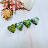 Medium Sea Green Heart Yungai Turquoise, Set of 4 Background