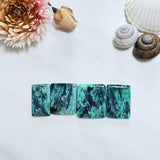 Large Ocean Blue Bar Crescent Lake Variscite, Set of 4 Background