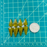 Medium Swamp Green Teardrop Rosarita, Set of 8 Dimensions