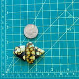 Large Royal Orange Mixed Treasure Mountain Turquoise, Set of 2 Dimensions