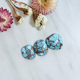 Large Sky Blue Freeform Golden Hills Turquoise, Set of 3 Background