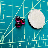 Small Red Oval Tourmaline Tourmaline, Set of 3 Dimensions