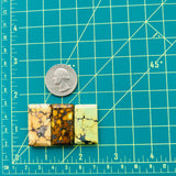 Large Royal Orange Bar Treasure Mountain Turquoise, Set of 3 Dimensions