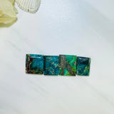 Large Deep Green Bar Crescent Lake Variscite, Set of 4 Background