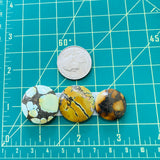 Large Mixed Round Mixed Turquoise, Set of 3 Dimensions
