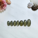 Small Swamp Green Oval Rosarita, Set of 7 Background