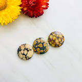 Large Royal Orange Round Treasure Mountain Turquoise, Set of 3 Background