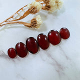 Medium Red Oval Rosarita, Set of 6 Background