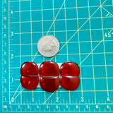 Large Red Half Moon Rosarita, Set of 6 Dimensions