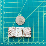 Large Faint Blue Bar Sand Hill Turquoise, Set of 3 Dimensions