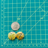 Medium Royal Orange Round Treasure Mountain Turquoise, Set of 2 Dimensions
