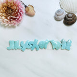 Medium Faint Blue Mixed Sonora Turquoise, Set of 8 Background
