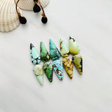 Medium Mixed Teardrop Mixed Turquoise, Set of 10 Background