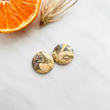 Large Royal Orange Round Golden Birch Turquoise, Set of 2 Background