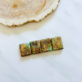 Medium Royal Orange Bar Green Serpentine Serpentine, Set of 4 Background