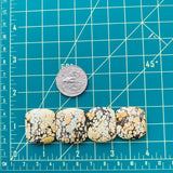 Large Royal Orange Barrel Treasure Mountain Turquoise, Set of 4 Dimensions