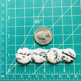 Medium White Round White Buffalo Dolomite, Set of 4 Dimensions