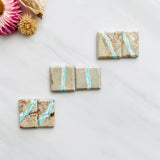 Large Sky Blue Bar Royston Turquoise, Set of 6 Background