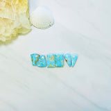 Medium Sky Blue Mixed Sand Hill Turquoise, Set of 6 Background