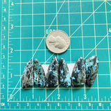 Large Ocean Blue Mixed Yungai Turquoise, Set of 6 Dimensions