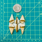 Medium Earth Brown Shield Royston Turquoise, Set of 6 Dimensions