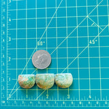 Medium Lime Green Half Moon Green Serpentine Serpentine, Set of 3 Dimensions