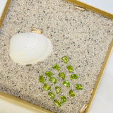 Small Sea Green Half Moon Peridot, Set of 16 Background
