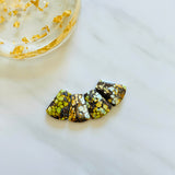 Medium Royal Orange Freeform Mixed Turquoise, Set of 4 Background