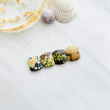 Medium Royal Orange Barrel Treasure Mountain Turquoise, Set of 4 Background