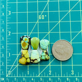 Small Sea Green Petal Mixed Turquoise, Set of 6 Dimensions