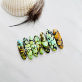 Large Mixed Surfboard Mixed Turquoise, Set of 7 Background