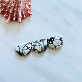 Large White Half Moon Purple Lavender Variscite, Set of 3 Background